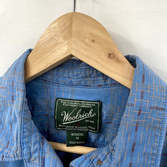 Woolrich Blue Button Down Pattern Top - Picture 4 of 5